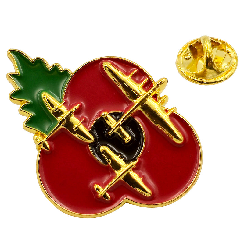 Battle of Britain Poppy Pin Leaf 3cm