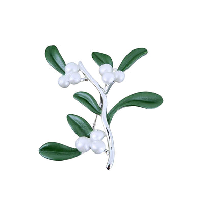 Mistletoe Christmas Brooch