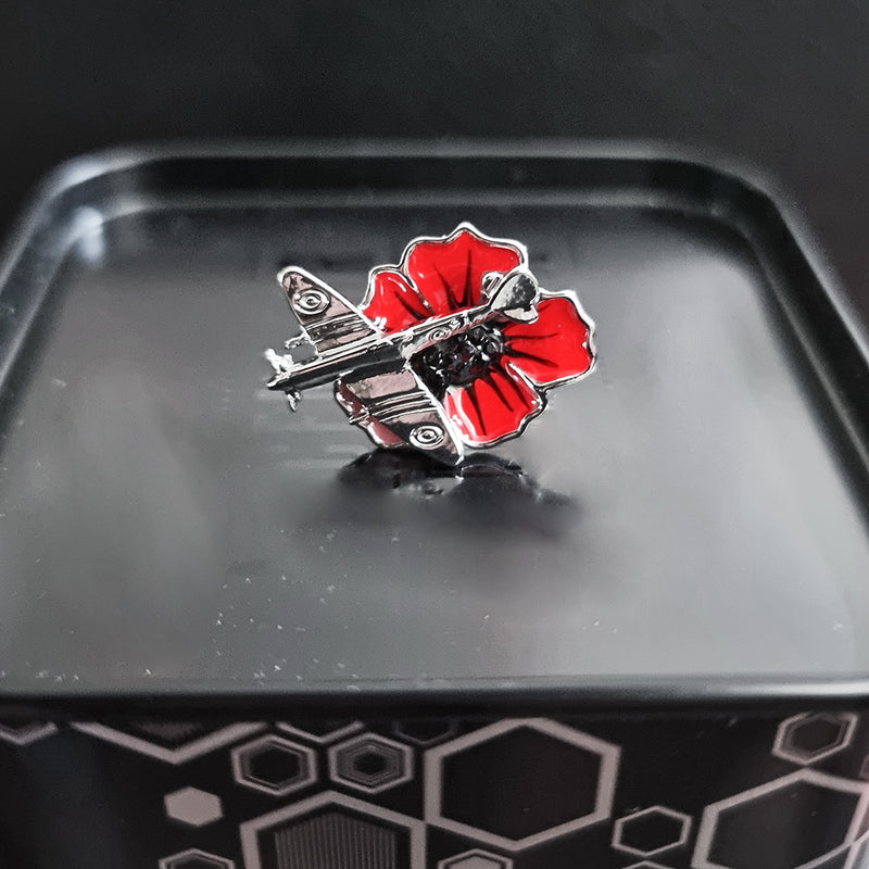 Poppy Pin With Spitfire