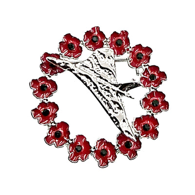 Vulcan in Poppy Wreath Brooch