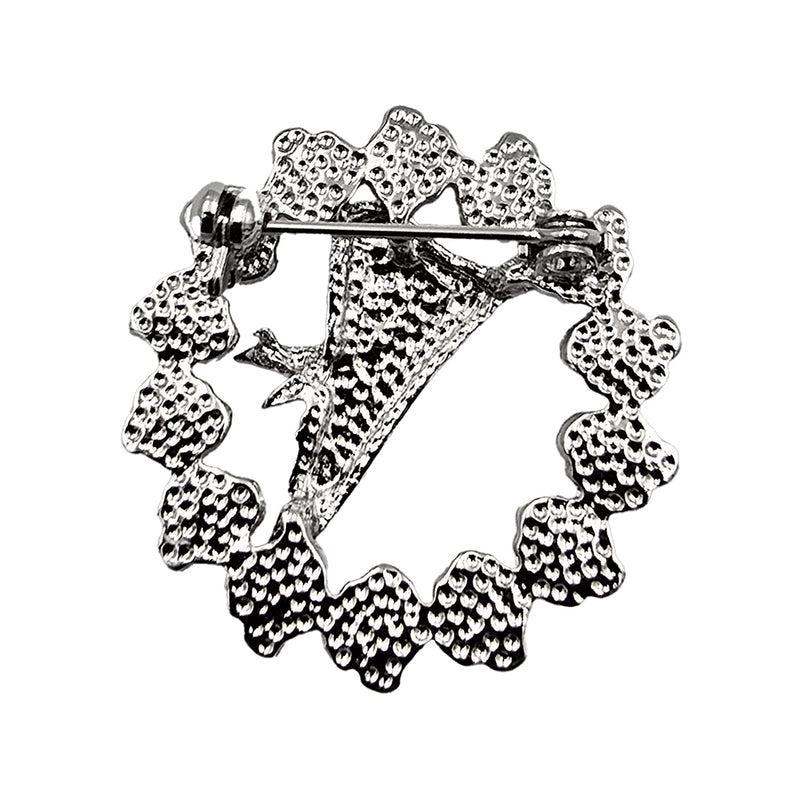 Vulcan in Poppy Wreath Brooch