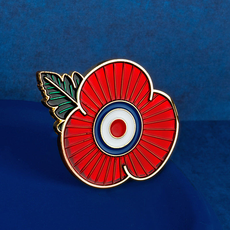 Poppy Pin Badge RAF Roundel
