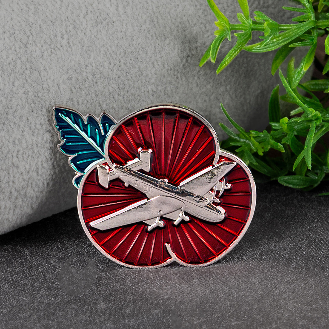 Rare Editions Christmas Dress Poppy Pin Badge Halifax Remembrance