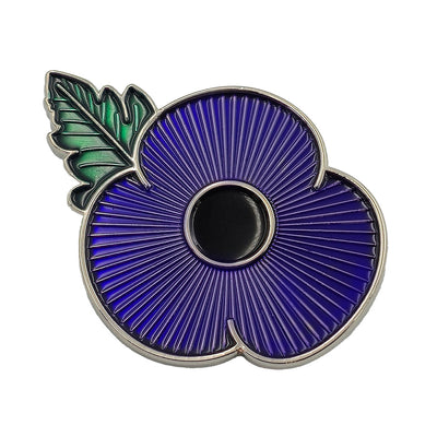 Poppy Pin Badge Purple