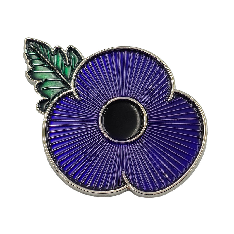 Poppy Pin Badge Purple