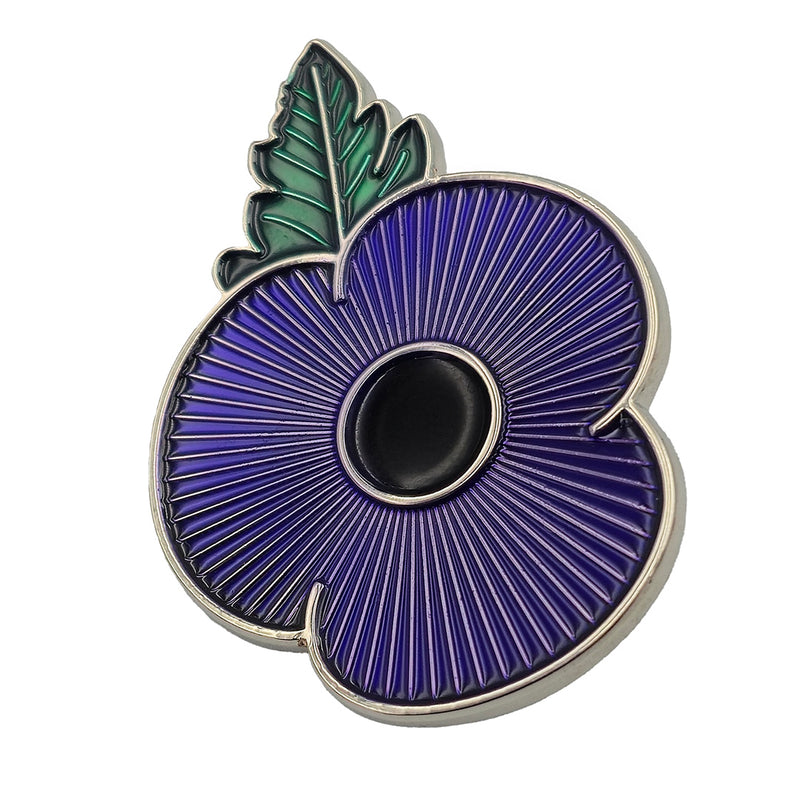 Poppy Pin Badge Purple