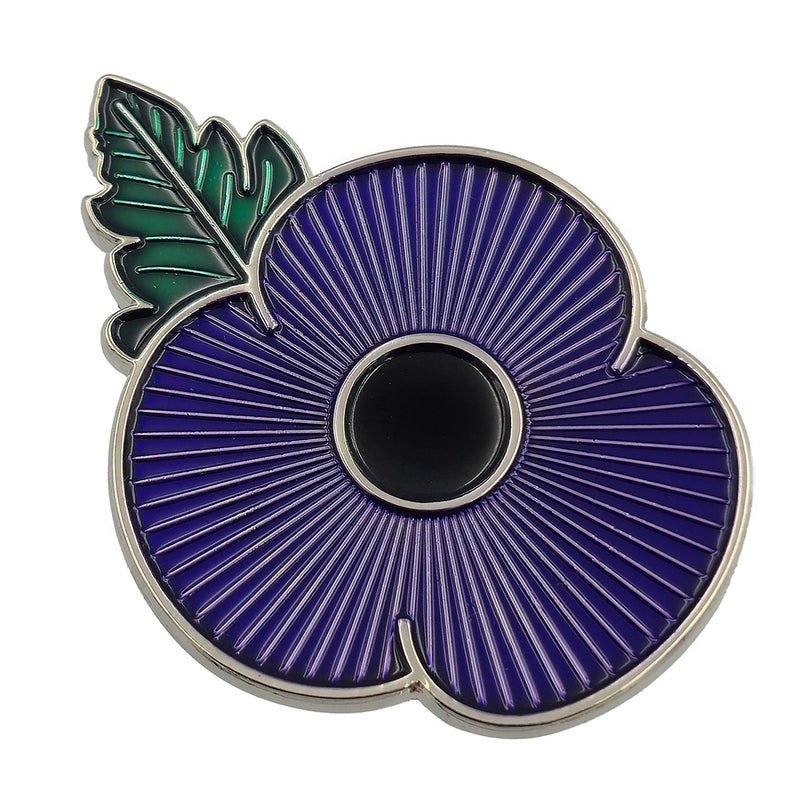 Poppy Pin Badge Purple