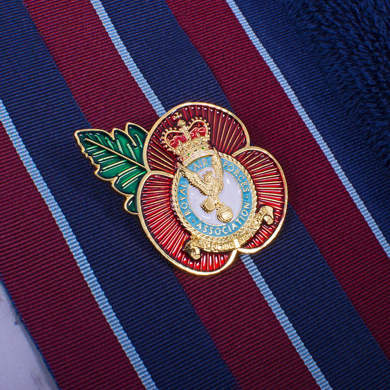 RAF Association Crest Poppy Pin