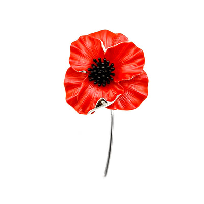 Poppy Flower Brooch