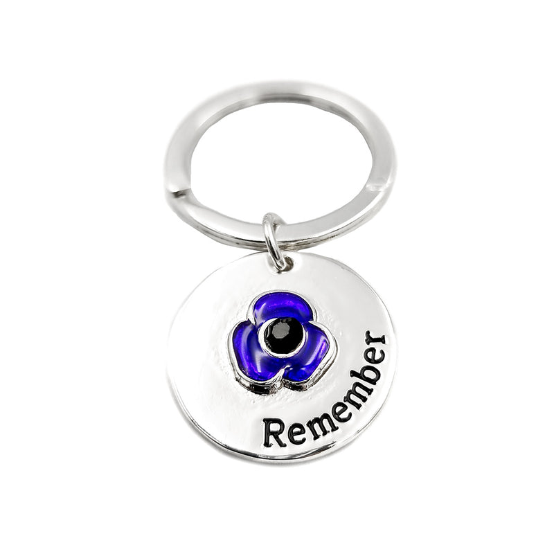 Purple Poppy Keyring