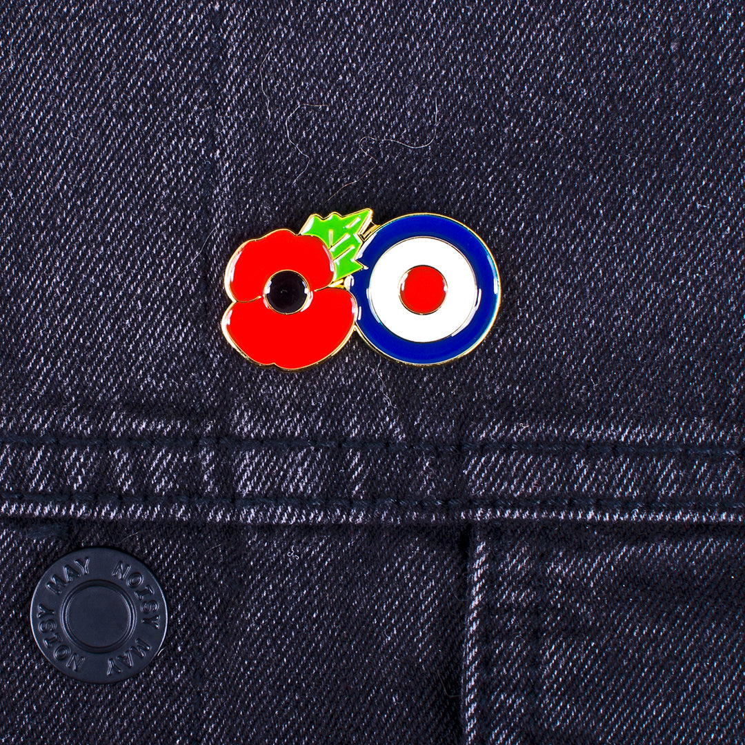 Poppy Pin Rugby Poppy & Roundel Metal Enamel Lapel Pin | Poppy Pins | Poppy Badge ...