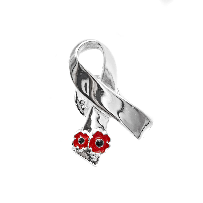 Poppy Ribbon Pin RAF