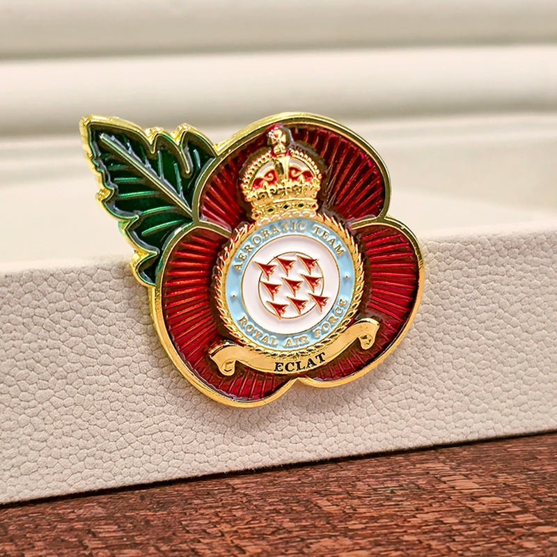 Poppy Pin Badge RAF Red Arrows