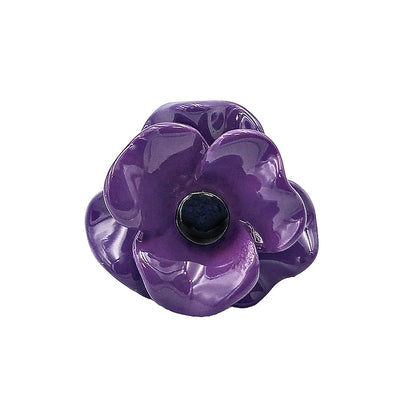 Poppy Purple Flower Lapel Pin Brooch