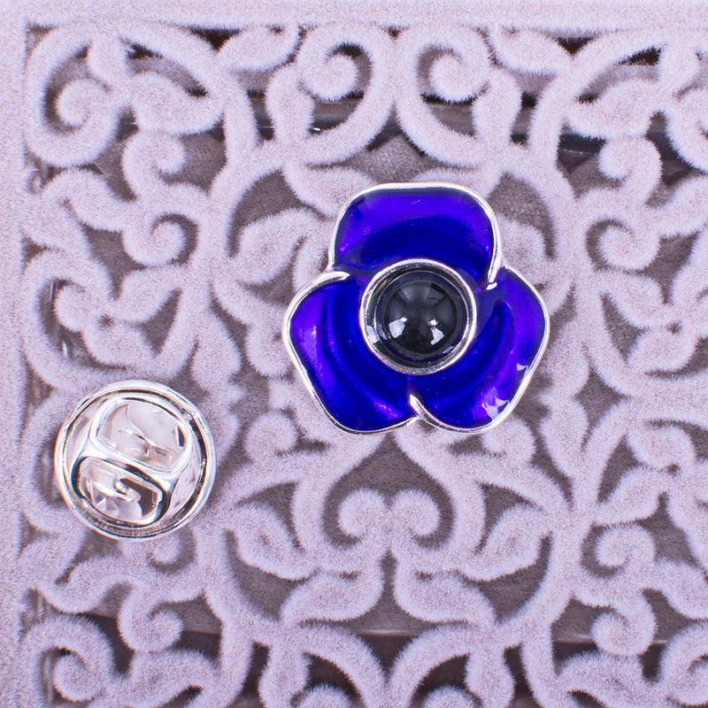 Purple Poppy Pin Badge