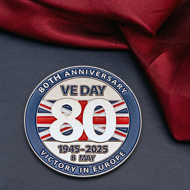 VE Day 80 Metal Magnet