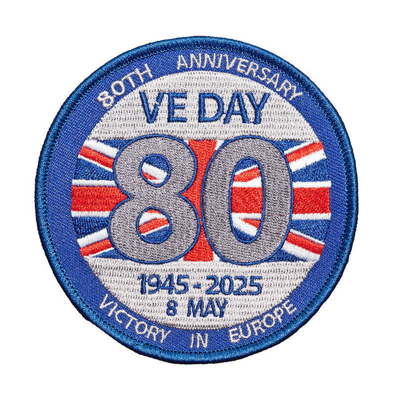 VE Day 80th Anniversary Embroidered Badge