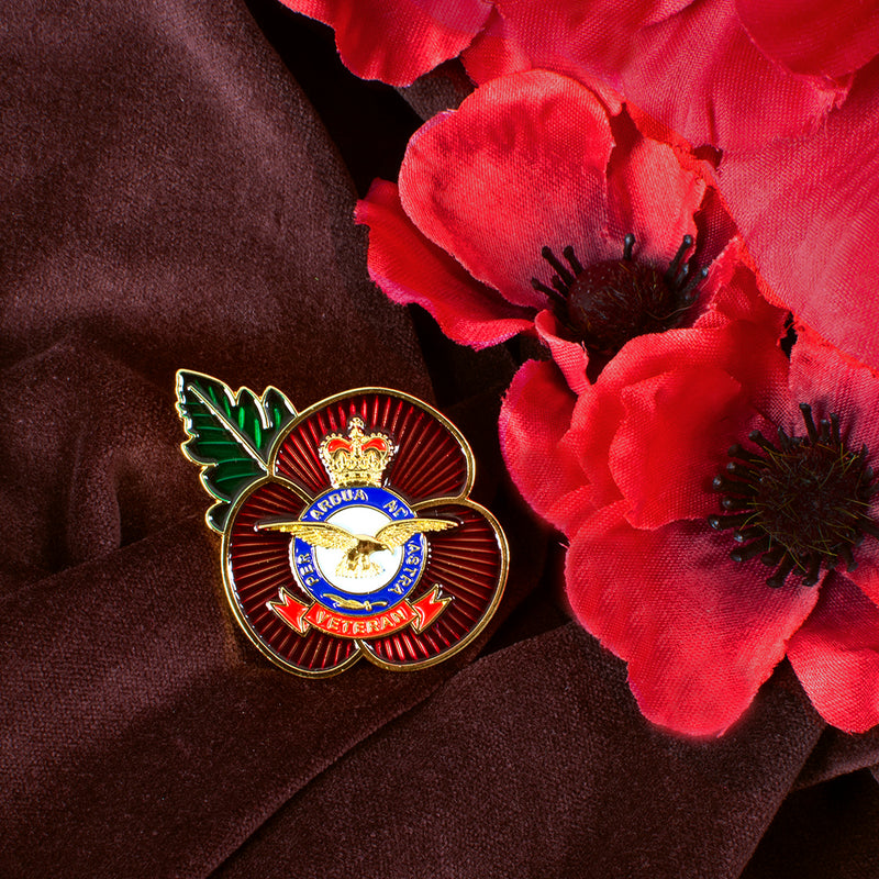 RAF Veteran Poppy Pin