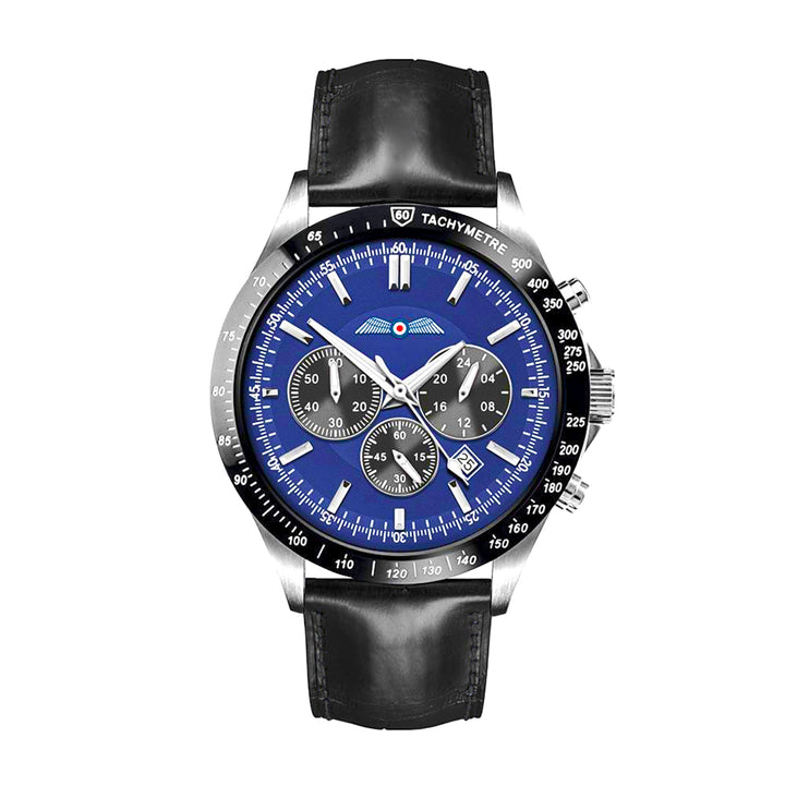 RAFAGA RAF Association Wings Chronograph Watch with Leather Strap - RAFATRAD