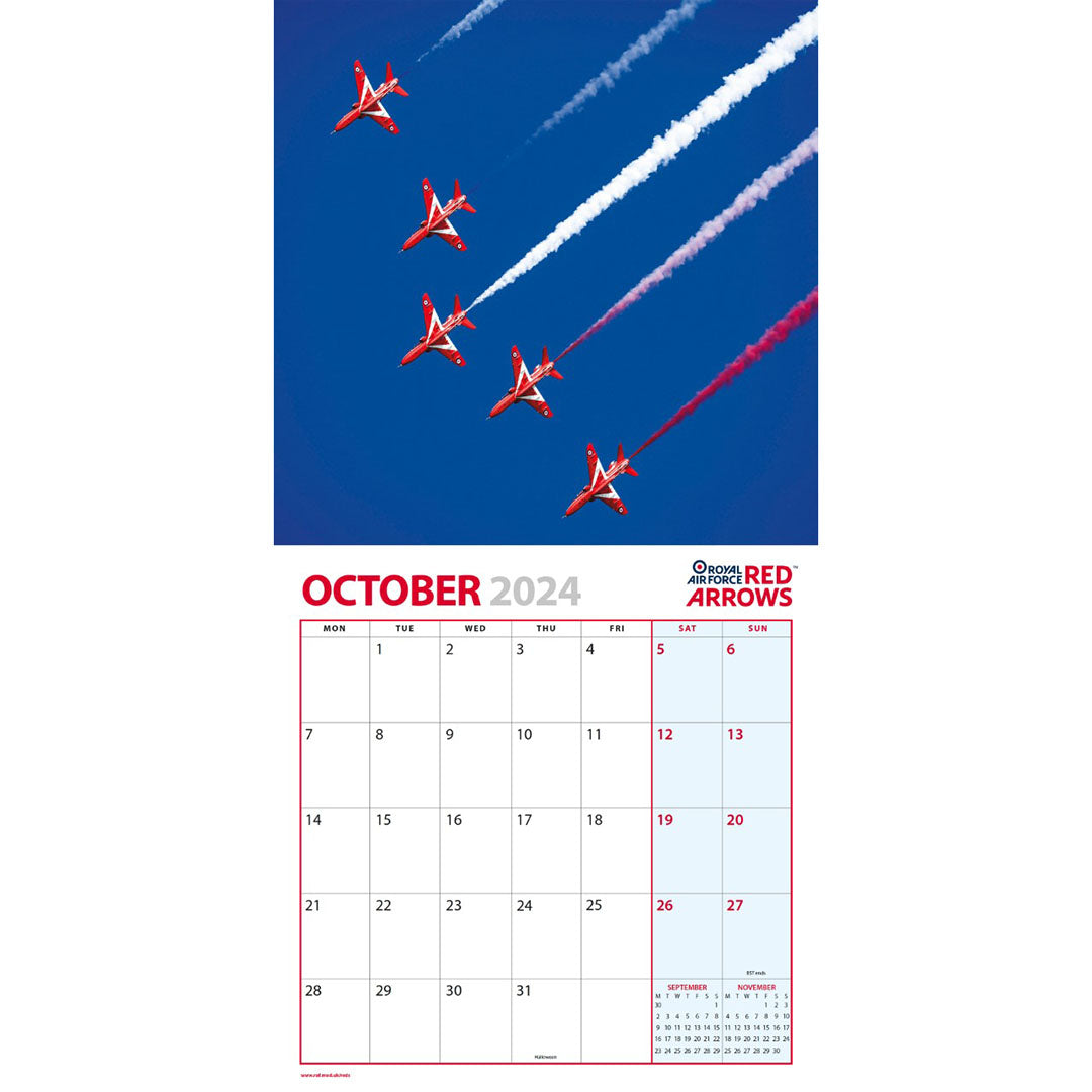 Official Red Arrows 2024 Calendar RAFATRAD