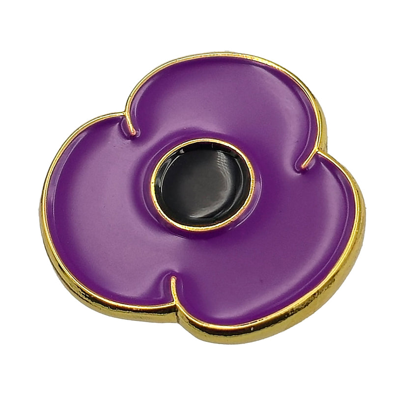 Purple 2cm Poppy Pin