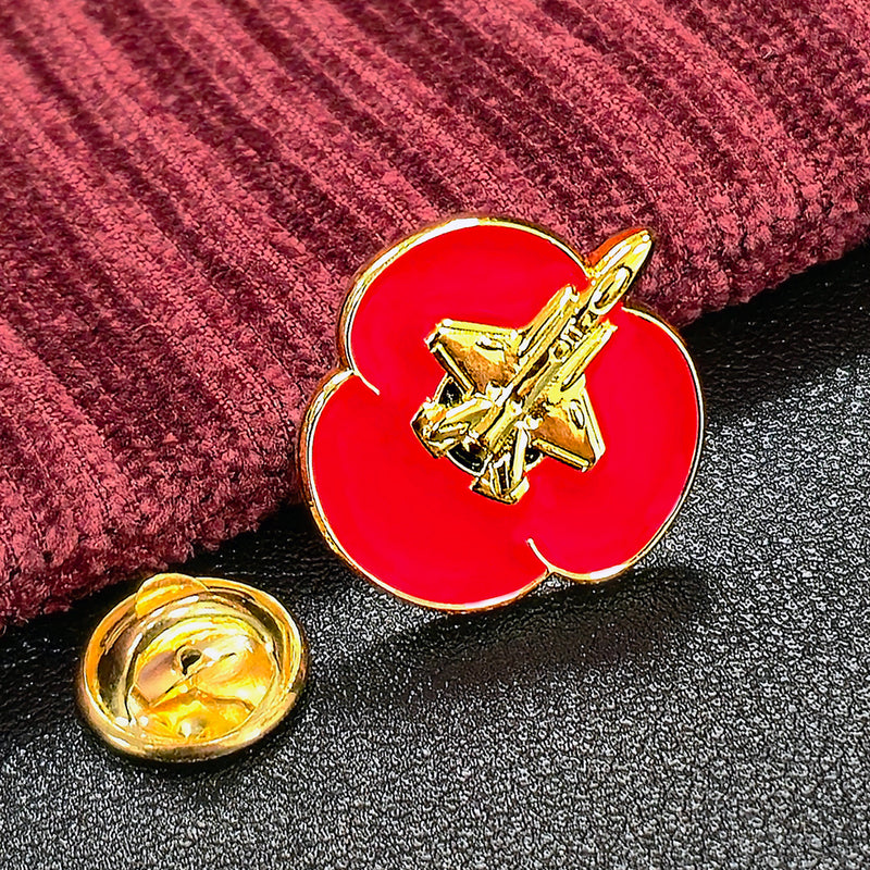 F-35 2cm Poppy Pin Badge