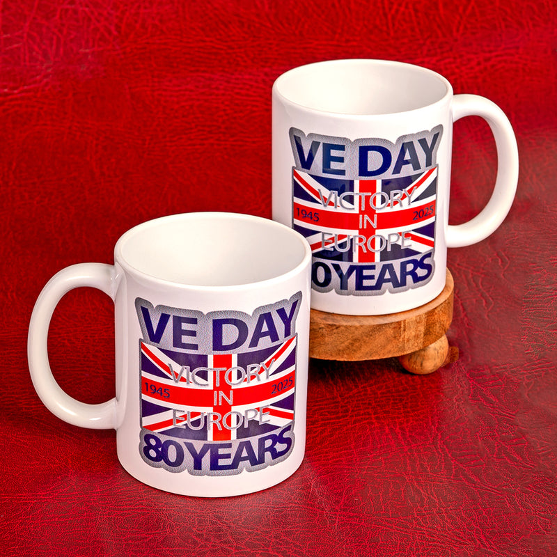 VE Day 80 White Mug