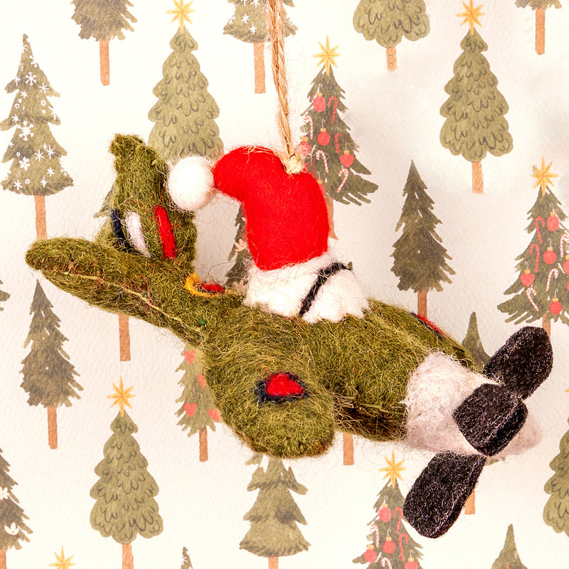 Spitfire Santa Christmas Decoration