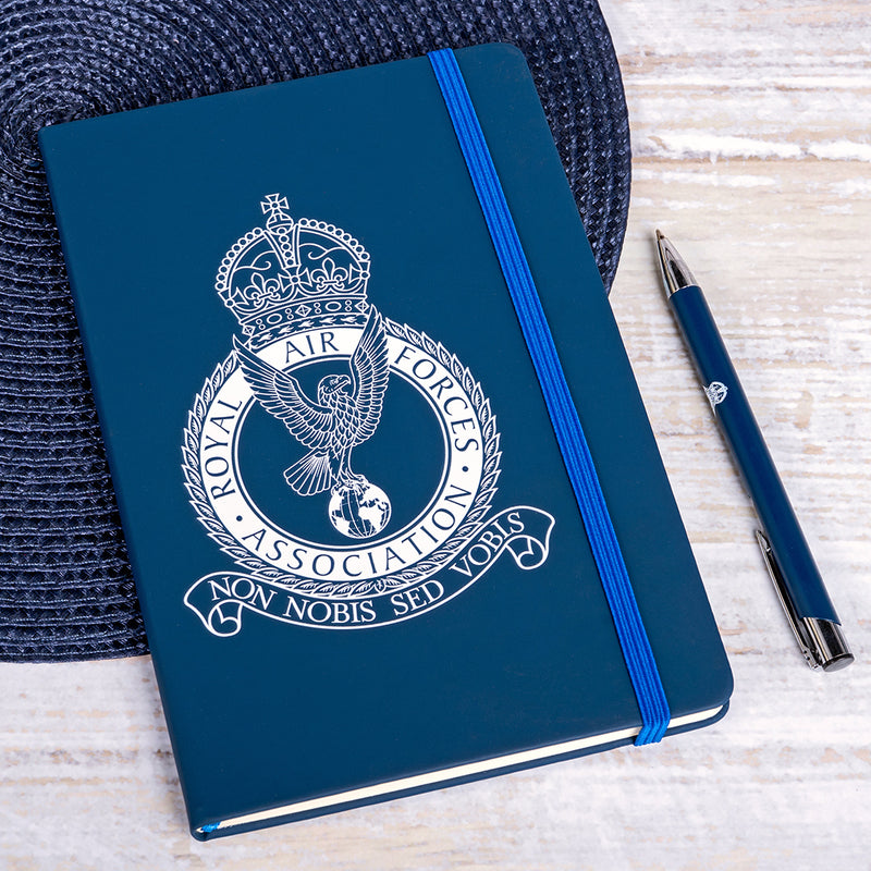 RAF Association Crest Notebook and Pen