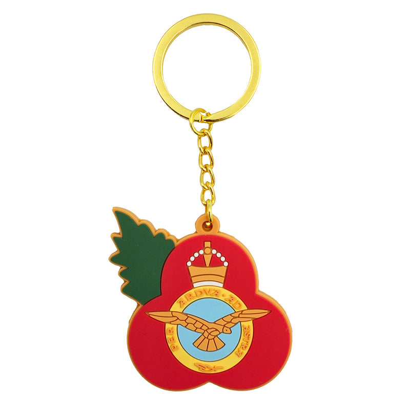 RAF Crest & Roundel Poppy Keyring