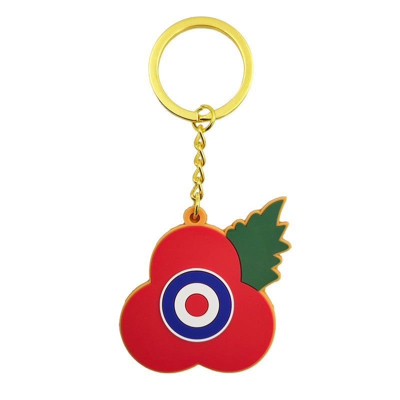 RAF Poppy PVC Keyring