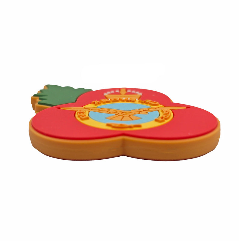 RAF Crest & Roundel Poppy PVC Keyring