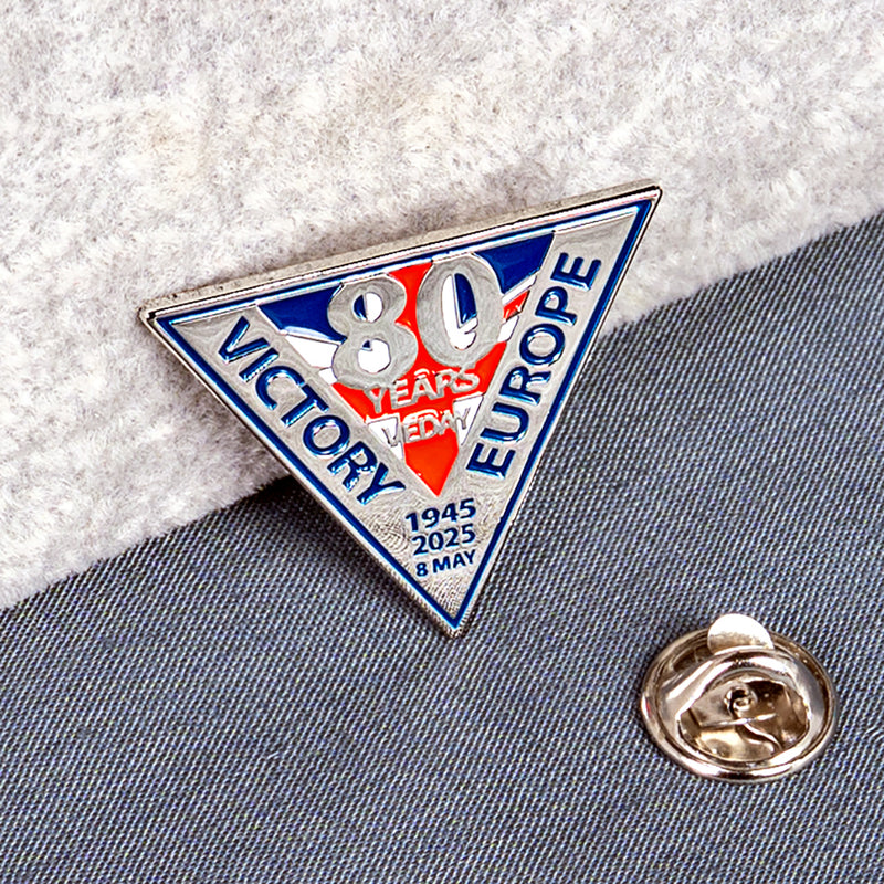 VE Day 80 Pin Badge (Triangle)