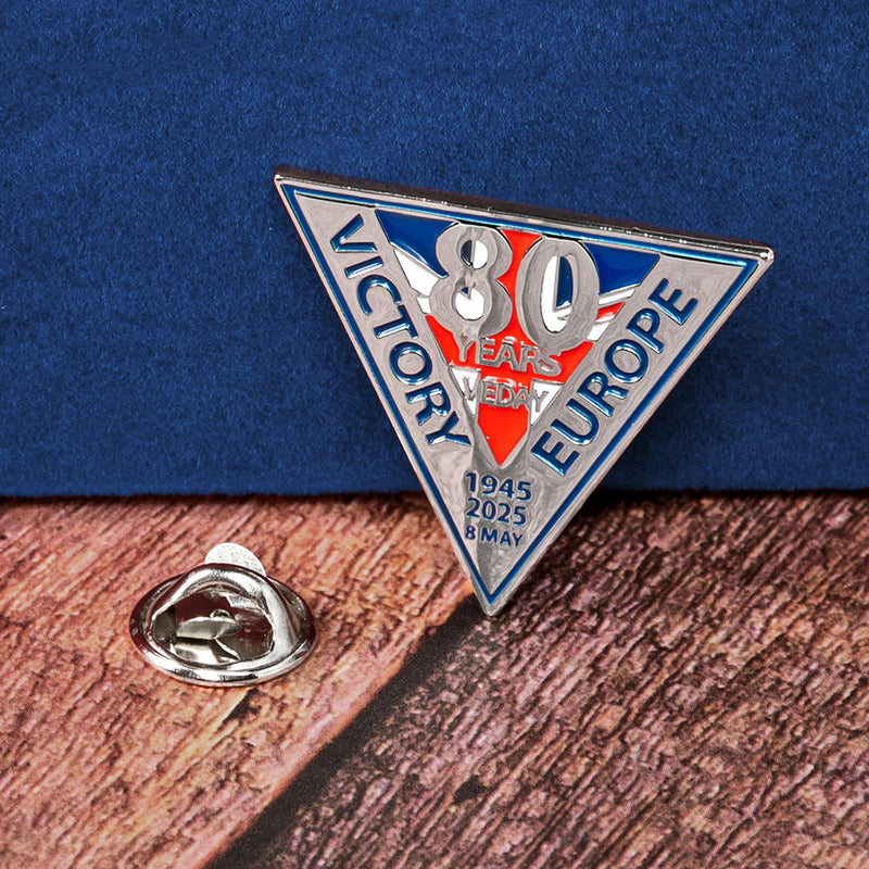 VE Day 80 Pin Badge (Triangle)
