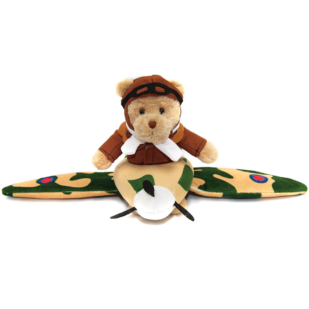 英国空軍 RAF テディベア British Teddy Bear イギリス購入 Bear In A Plane Plush Spitfire | Two Toys in One | RAF Teddy Gift