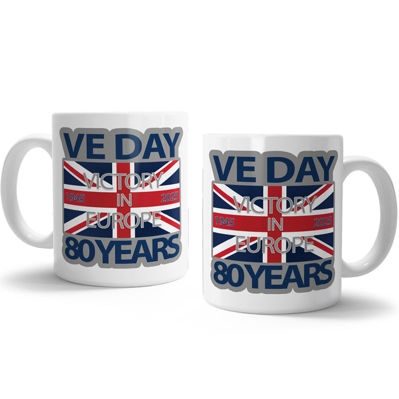 VE Day 80 White Mug