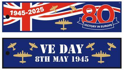 VE Day 80 Embroidered Keyring
