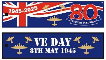 VE Day 80 Embroidered Keyring