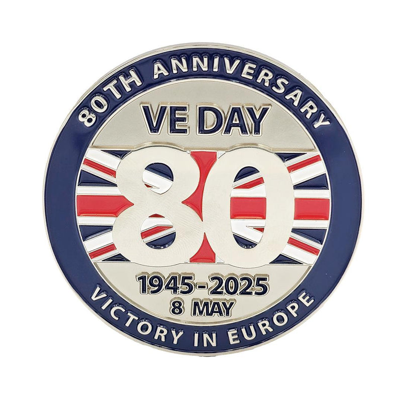 VE Day 80 Metal Magnet