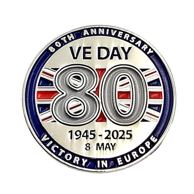 VE Day 80 Pin Badge (Circle)