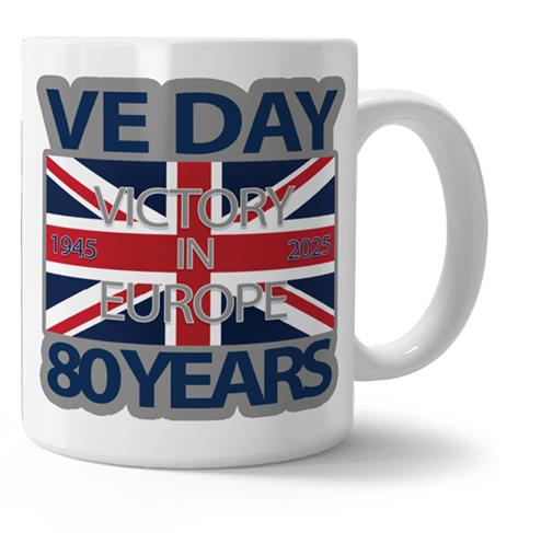 VE Day 80 White Mug