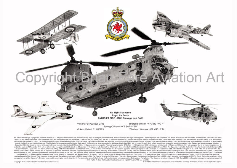 18 Squadron - Chinook Pencil Print