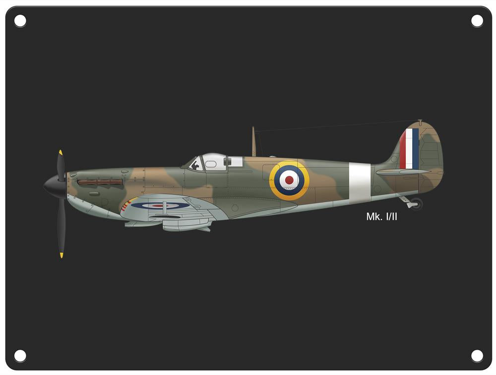 スチールサイン(看板)　R.A.F. スピットファイア　270×412mm スチールサイン(看板)R.A.F. スピットファイア270×412mm