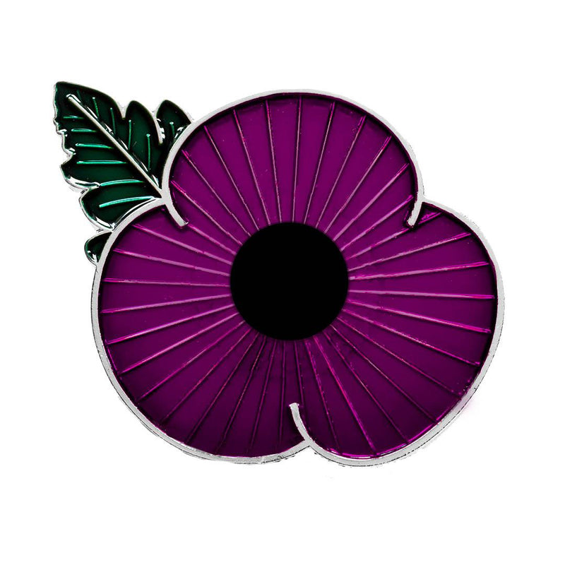 Poppy Pin Badge Purple