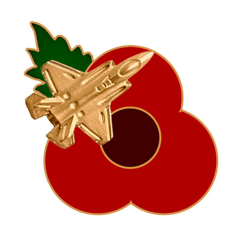 F-35 Poppy Pin Leaf 3cm