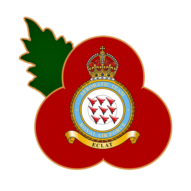 Red Arrows Eclat Poppy Pin Leaf 3cm