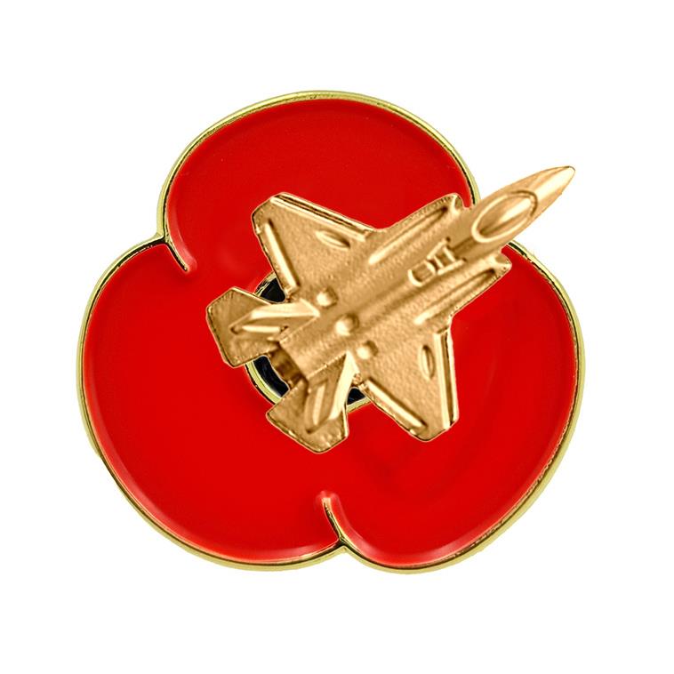 F-35 2cm Poppy Pin Badge
