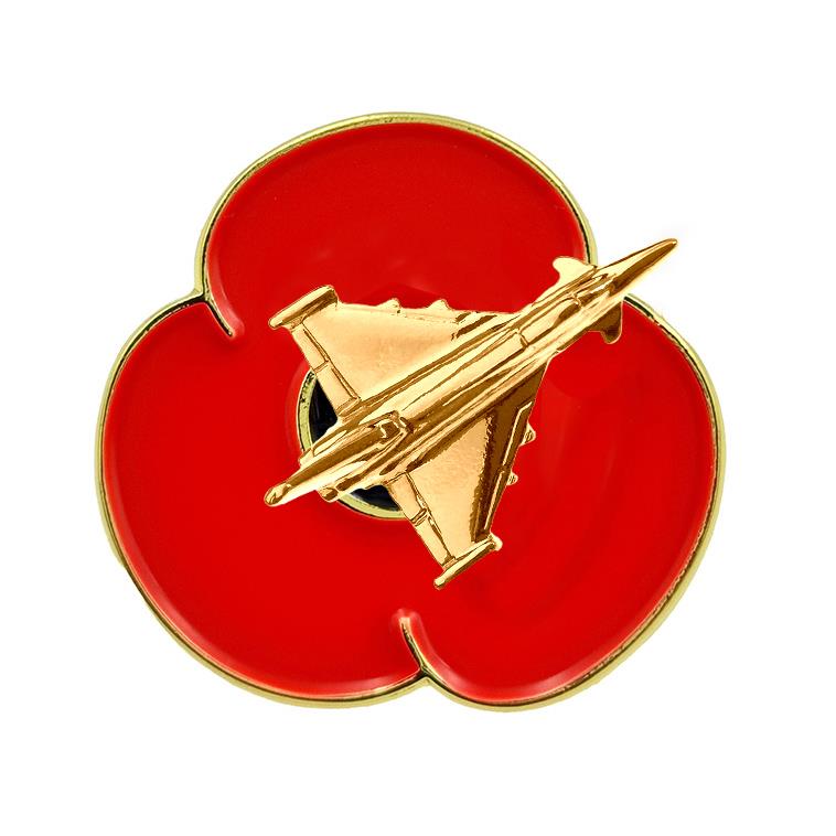 Typhoon 2cm Poppy Pin Badge
