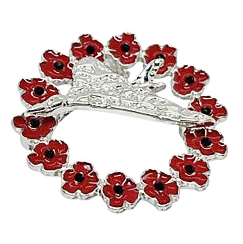 Vulcan in Poppy Wreath Brooch
