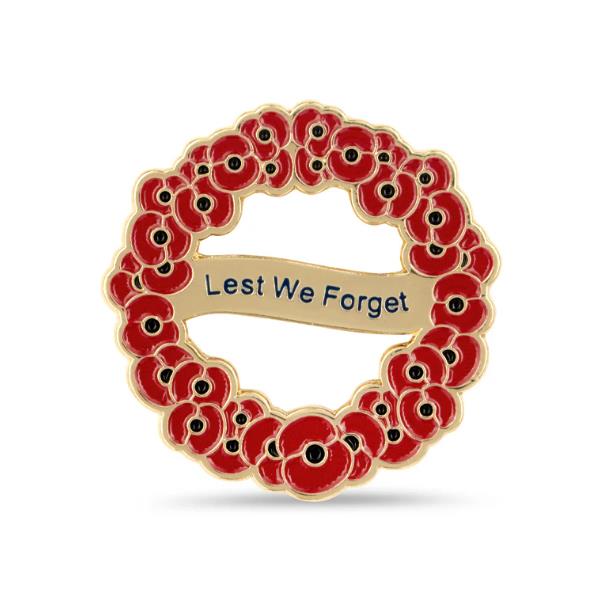 RBL - Lest We Forget Poppy Wreath Badge